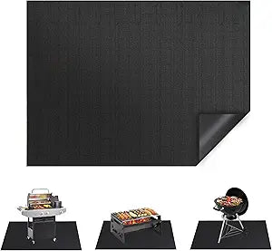 Under Grill Mat 90 x 48 Inch, Fireproof Grill Pad, Heat Resistant Waterproof Deck Protector for Patio, Fire Pit & Outdoor Cooking, BBQ Floor Mat