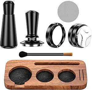 7 Pack Espresso Accessories Kit,54mm Espresso Tool Kit | Espresso Tamping Station | Coffee Distributor Tamper | WDT Tool | Dosing Funnel | Expresso Puck Screen | Christmas Gift for Espresso Lovers