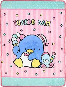Sanrio Hello Kitty and Friends Tuxedo Sam and Chip Ice Cream Cute Throw Blanket 46"x60" Soft Fleece Throw Blanket for Bed Couch