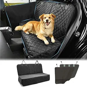 Dog Backseat Cover - Waterproof Car Seat Protector for Child Carseat & Pets, Ruff Liners Dog Back Seat and Door Cover, Nonslip Car Covers for Cars, SUVs & Small Trucks