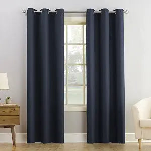 No. 918 Montego 2-Pack Casual Textured Semi-Sheer Grommet Curtain Panel Pair