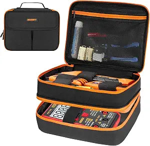 Carrying Case Compatible with Klein Tools ET310 AC Circuit Breaker Finder,GFCI Outlet and Electrical Test Kit,Circuit kit Tools Bag Fits for Digital Multimeter,Clamp Meter and klein Electrician Tools