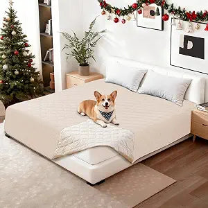 Waterproof Couch Covers for Pets, Waterproof Dog Bed Cover, Anti-Slip Soft Dog Blankets, Couch Cover for Dogs Washable, Pet Blanket for Puppy Large Dogs Cat (82x102 Inch, Beige)