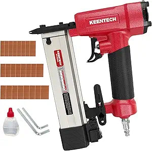 KEENTECH Pneumatic Pin Nailer 23 Gauge, Pin Nail Gun with 2160pcs 1/2" to 1-3/8" Pin Nails, Headless Air Micro Pinner with Dual Safety Trigger for Cabinets, Interior Decoration, Windows, Crafts
