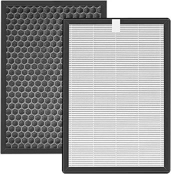 Replacement Filters Compatible with HIMOX H04 Air Purifier,2-Pack H13 he-pa Activated carbon 2-in-1 4-Stage Filtration Air Clean VOCs