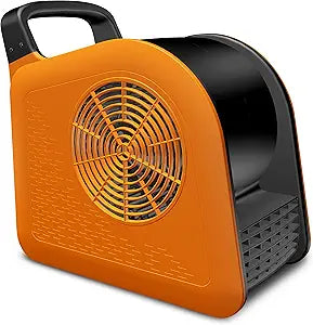 Portable Blower Fan for Home: High Velocity Floor Fans for Cooling and Drying - Air Mover with 185┬░ Rotating for Bedroom, Garage, Shop and Gym, 3 Speeds Utility Fan with 2 AC Outlets, Orange