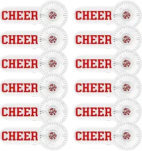 Retisee 12 Pcs Cheer Gifts Bulk for Team Cheering Hand Fans Bulk Cheer Gifts for Cheerleaders Battery Operated Electric Cheering Squad Handheld Fans Cheerleading Accessories for Women(Red)