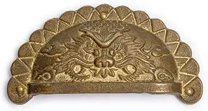 Hardware Philosophy HP Dragon Brass Drawer Pulls, 2-Pack, 3.4 in
