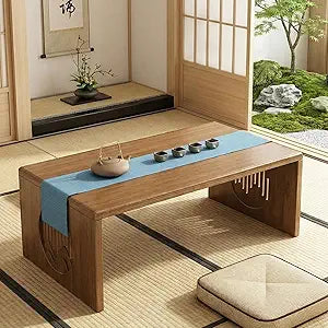 Japanese Folding Coffee Table, Low Coffee Table for Sitting on The Floor, Foldable Japanese Floor Table ,No Assembly, Small Coffee Tables for Living Room/Tatami Room/Meditation & Tea Ceremony (27.6in)