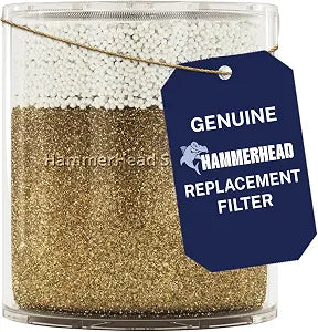 HammerHead Showers Solid Metal Shower Head Filter Replacement Cartridge  High Output KDF Shower Filter, Targets Chlorine and Heavy Metals  (1 Pack)