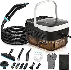 BEAMNOVA Handheld Steam Cleaner, Car Steamer for Auto Detailing, High-Pressure Multi-Purpose Steam Cleaning Machine, 42 oz, for Car Interior, Kitchen, Bathroom, Grout & Tile, Floors, White