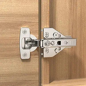 Furniware 50 Pack Full Overlay Soft Close Cabinet Hinges, Speed Control 4D Adjustment Full Overlay Hinge for Face Frame & Frameless Cabinet, Concealed Hardware Clip-On, 45~110 Open Angle