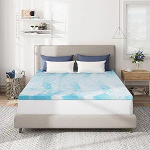 CH Charme House Mattress Topper 2 Inch Twin, Gel Infused Memory Foam Cooling Pad for Back Pain Relief, CertiPUR-US Certified, 7538"