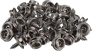 Seachoice Button Stud, Stainless Steel Screw, Pack of 50