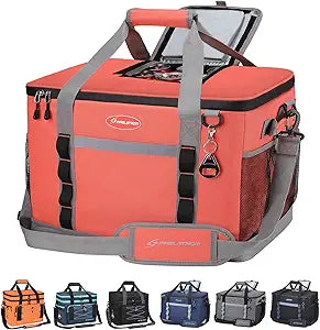 Maelstrom Collapsible Soft Cooler Bag,35/55/75 Cans Beach Cooler with Flip Top Lid, Ice Chest, Leakproof & Portable for Beach, Camping, Road Trips & Grocery Shopping