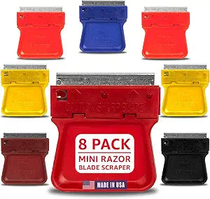 Original Plastic Razor Scraper  8 Pack MultiSurface Tool