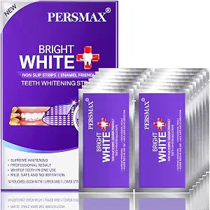 PERSMAX Purple Teeth Whitening Strips, 14 Treatment, 1Pack