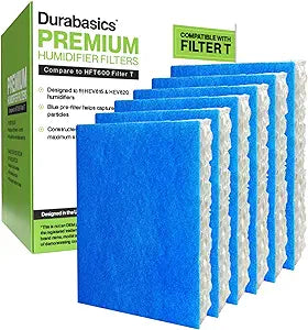 Durabasics Filter Replacements for Honeywell Filter humidifier Filter T, 6 Pack, Compatible with HFT600 Honeywell Humidifier Filter, HEV615 & HEV620, Filter HFT600 & Filter T