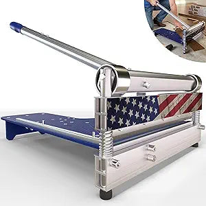 13" Manual Flooring Cutter for Vinyl Plank (LVP/LVT), SPC & Laminate, 0-45 Angle Cuts, Tungsten Steel Blade, Heavy-Duty Aluminum Frame, Dust-Free Quiet Tool for Installers & Home Renovation