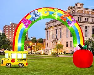 8 ft Kindergarten Graduation Preschool Inflatables Arch Back to School Inflatable Arch Colorful Pencil Blow up Archway for 2026 First Day of School Party Indoor Outdoor Holiday Lawn Yard Patio Decor