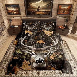 Erosebridal Hunting Deer Comforter Set Full Deer Camo Bedding Set Rustic