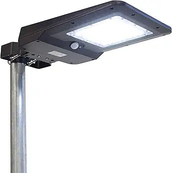 Wagan EL8586 1600 Lumen Integrated Solar Street Lamp Security Flood Light Motion Sensor Waterproof Weatherproof Dusk to Dawn Solar LED Light Lamp for Outdoor Garden Yard Path Parking Lot