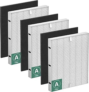115115 Filter A Replacement Compatible with Winix PlasmaWave Air Purifier C535 5300 5300-2 6300 6300-2 5000 9000 C909 AM90,3 Pc Size 21 Main Filters and 3 Pc Carbon Pre-filters,By Improvedhand