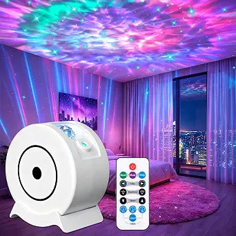 Galaxy Light Star Projector for Bedroom, 360 Night Light with Remote Timer