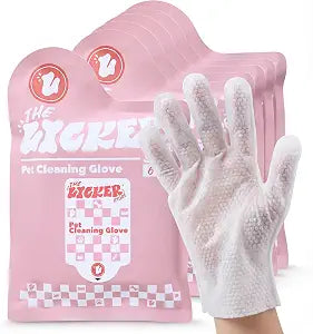 PWP1002A-6SET Pet Grooming Soft Glove Wipes for Dogs & Cats, Hypoallergenic & Gentle Cleaning for Paws & Body, Removes Dirt & Loose Fur, 36 Count, 6.2" x 10"