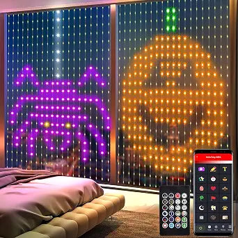 LumBelle 6.6 x 6.6Ft 400 LED Smart Curtain Lights with APP Remote Control