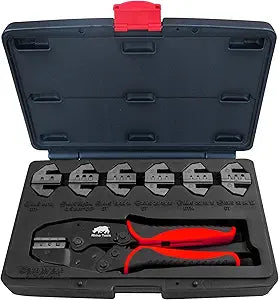 Deutsch Connector Crimping Kit - 7 Die Crimper for Closed Barrel + Stamped & Formed Contacts