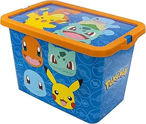 Stor Pokemon Storage Box Container with Click Lock Lid, For Kids, Bedroom, Playroom, Toys, BPA Free (7 Litre)