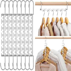 HOUSE DAY 12 Pack Space Saving Hangers for Clothes, Metal Magic Hanger
