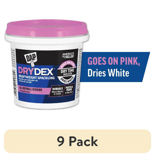 (Paquete de 9) DAP DryDex 8 oz Indicador de Tiempo de Secado Rosa/blanco