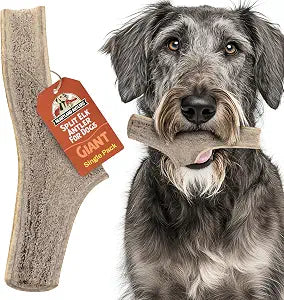 Heartland Elk Antlers for Dogs - Daily Dental Care Chews for Aggressive Chewers to Reduce Plaque & Prevent Destructive Behavior (Splinter Free, Split, 9", Giant, 1-Pack, Grade A, USA Made)
