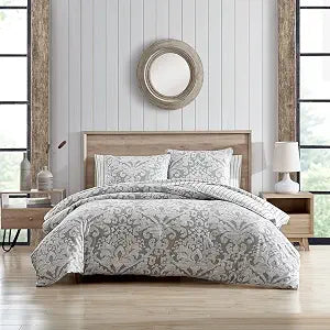 Stone Cottage - King Duvet Cover Set with Shams, Cotton Sateen