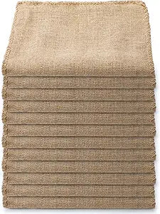 Windyun 12 Pack Potato Sack Race Bags Burlap Bags with Drawstring Natural Jute Reusable Root Vegetable Storage Gunny Sack for Food Strong Race for Birthday Party Game (18 x 24 Inch)