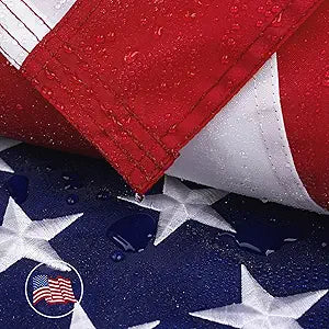 American Flag 5x8 Ft for Outside, Heavy Duty Nylon US Flags for High Wind Outdoor, Fade Resistant and Waterproof USA Flag with Embroidered Stars, Sewn Stripes, Brass Grommets