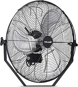 NewAir 18Γ High Velocity Wall Mounted Fan | Industrial Grade with 3,000 CFM Airflow, 3 Speeds and Heavy-Duty Metal Blades | Fan for Bedroom Garage, Gym & Home Use