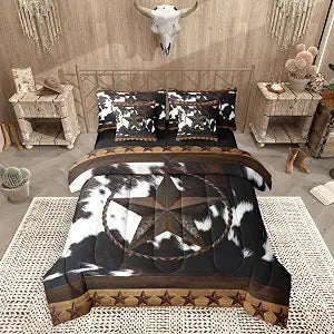 Feelyou Texas Star Comforter Set Full Size Kids Boys Girls 7 Piece