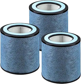 Nispira HP152 HP153 Replacement True HEPA Filter Compatible with Shark Air Purifier HP150 HP151 HP152 HP153 HP155 UA155 HP152C HE15FKPET, Works with NeverChange Filtration System, 3 Pack