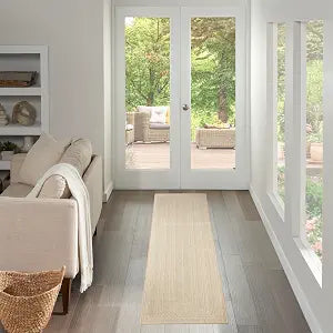 Nourison Home Tulum Cream 2'2" x 10' Area Rug - Easy Clean, Non Shedding, Bed Room, Living Room, Dining Room, Kitchen (10' Runner)