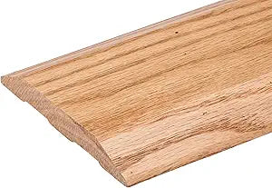 Randall 6" Wide x 5/8" High Oak Threshold  Pre-Finished Solid Wood Transition Strip for Doorways  Smooth Floor Reducer  Made in USA  (6 FT)