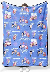 Jay Franco Kids Plush Throw Blanket  Ultra Soft Cozy Plush Fleece for Bed, Couch, Sofa, Home Dcor, Official Licensed Huntrix, Purple - Kpop Demon Hunters, 46x60 - Throw Blanket