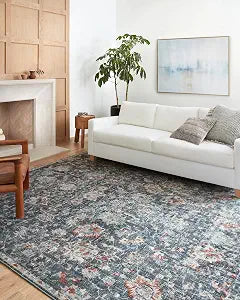 Loloi Cassandra Blue/Rust 2'-6" x 4'-0" Accent Rug