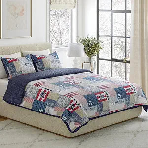 Lavish Home Full/Queen Quilt Set, 3-Piece-Set