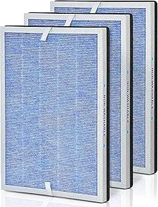 MSA3 Air Purifier Replacement Filter Compatible with Membrane Solutions Filter MSA3, 3-in-1 Filtration True HEPA Filters, Air Cleaner for Home, 3-Pack