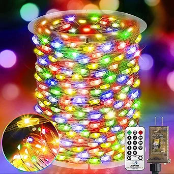 KNONEW 400FT Outdoor Christmas Fairy Lights Plug in,1200 LED String Lights Outdoor Waterproof 8 Modes Memory Times for Wedding Bedroom Walls Garden Trees Decoration