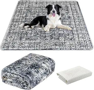FUMMI Extra Large Washable Pee Pads for Dogs (72"x72", 1 Pack), Super Thickening Absorbent Reusable Puppy Pads, Non-Slip Leakproof Dog Traning Pads Whelping Pad for Dogs (Black, 72"x72" (1 Pack))