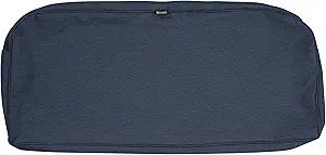 Classic Accessories Montlake Water-Resistant 41 x 18 x 3 Inch Outdoor Bench/Settee Cushion Slip Cover, Patio Furniture Swing Cushion Cover, Heather Indigo Blue, Patio Furniture Cushion Covers